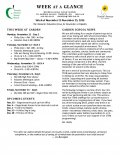 Parent Week at a Glance - Week of November 21-25 Parent Week at a Glance - Week of November 21-25
