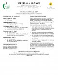 Parent Week at a Glance - Week of June 19-23 Parent Week at a Glance - Week of June 19-23