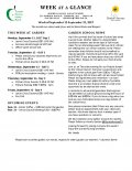 Parent Week at a Glance - Week of Sept 11-15 Parent Week at a Glance - Week of Sept 11-15